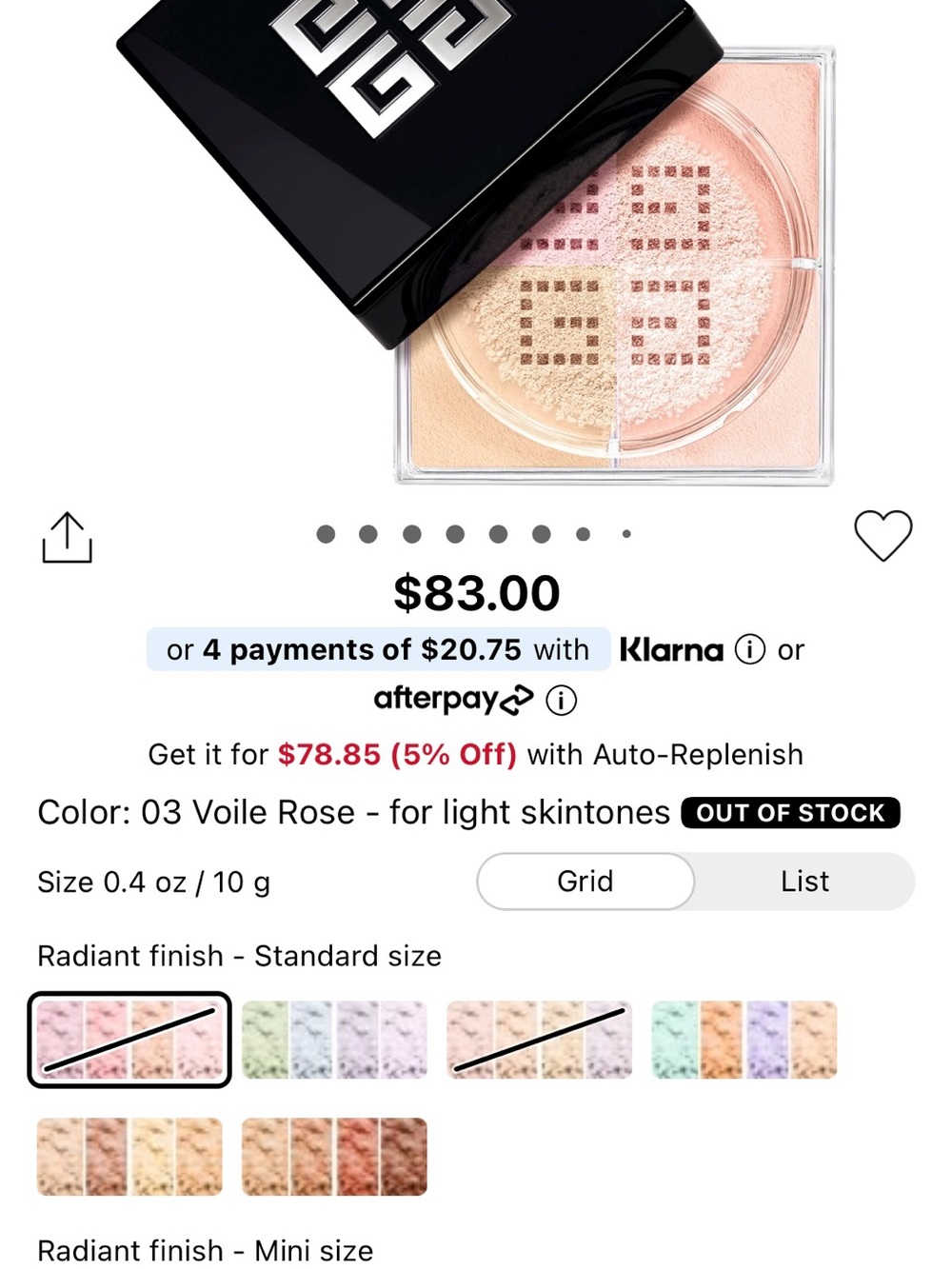 Makeup product - Loose Powder
